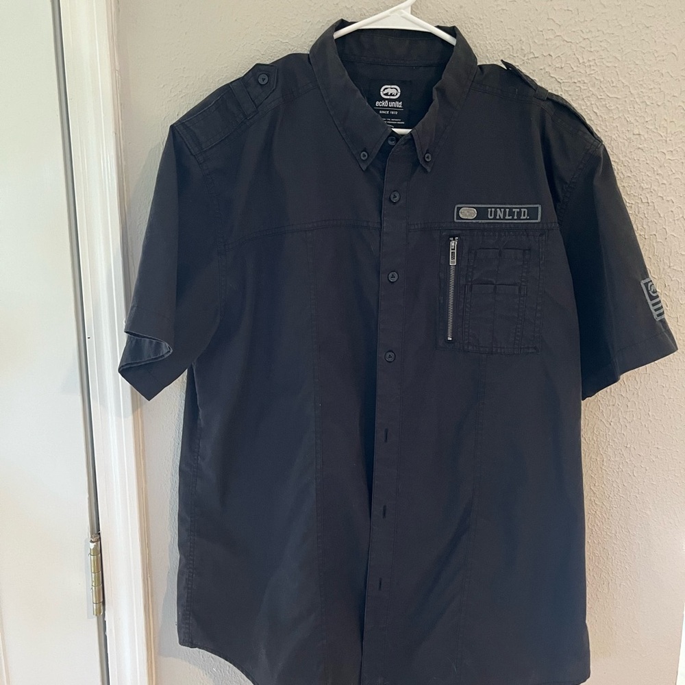 Men’s ecko unltd since 1972 men’s short sleeve shirt, color black.